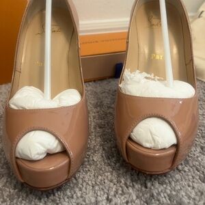 Christian Louboutin Blush Peep Toe Heels